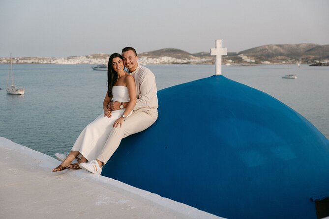 Couples or Family Private Photoshoot Sessions on Paros - Walking Parikia with a camera in hand