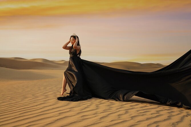 Flying Dress Photoshoot Dubai Solo, Couple and Group 3Hours - Edited images, original files, and the free reel