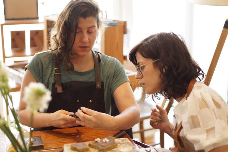 Lisbon: Couples’ Silver Jewelry Workshop with Local Artisans - Meeting Márcia and Rodrigo at the atelier