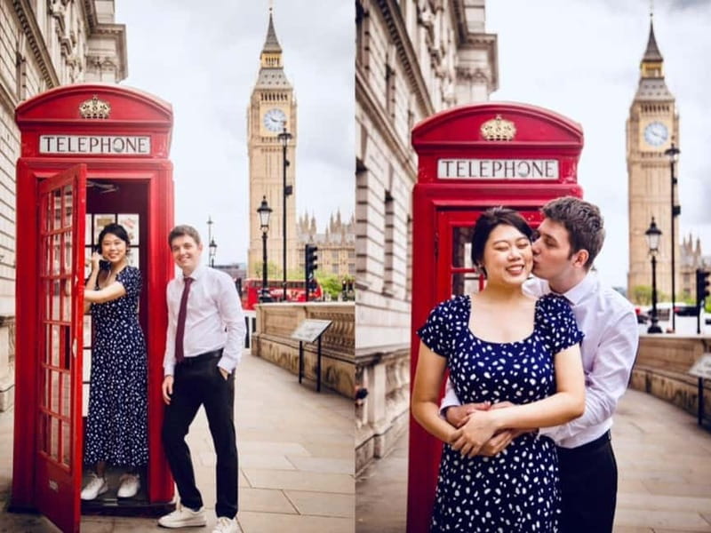 London: Private Couples Photography Session with Landmarks - Starting outside Big Ben