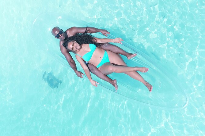 Romantic Clear Kayak Drone Photoshoot for Couples Turks & Caicos - Arriving at Ventures Chill Sunset Beach Access