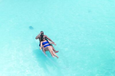 Romantic Clear Kayak Drone Photoshoot for Couples Turks & Caicos